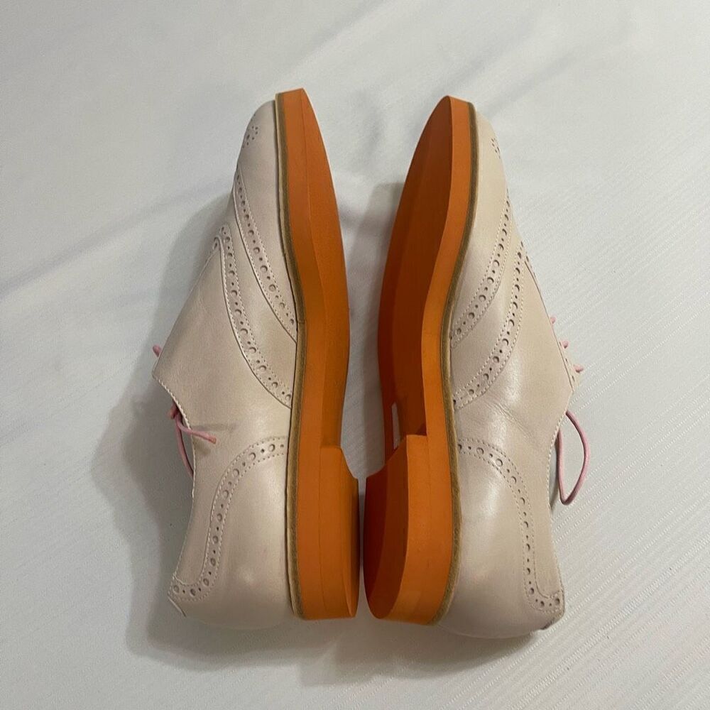 T&F Slack Shoemakers Pale Pink Oxford Shoes Size 38 1/2 - Picture 7 of 9